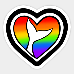 Mermaid Pride Heart Small Sticker